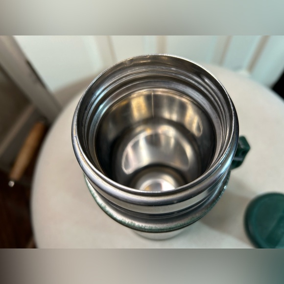 STANLEY Vintage Retro Green Stainless Steel Thermos with Handle Wide Mouth 24 oz - Picture 6 of 9